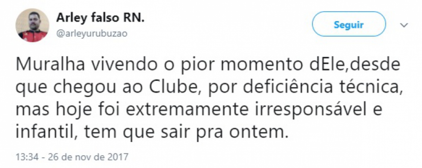 Goleiro do Flamengo foi alvo de críticas e piadas após erro diante do Santos