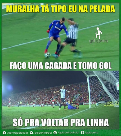 Muralha é alvo de zoações após novas falhas pelo Flamengo