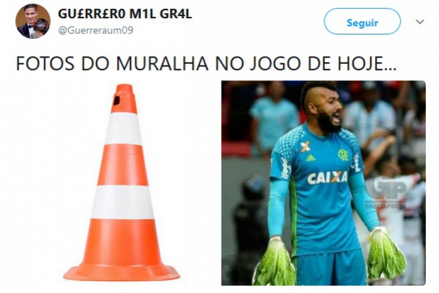 Muralha é alvo de zoações após novas falhas pelo Flamengo