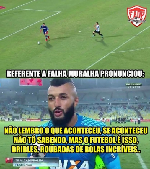 Muralha é alvo de zoações após novas falhas pelo Flamengo