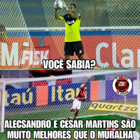 Muralha é alvo de zoações após novas falhas pelo Flamengo