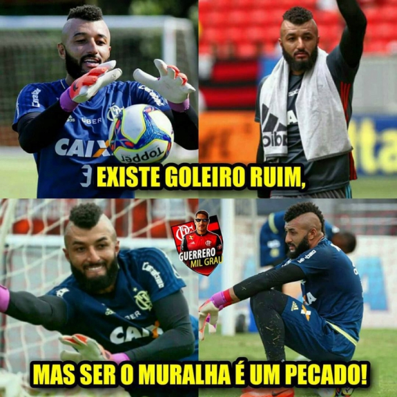 Muralha é alvo de zoações após novas falhas pelo Flamengo