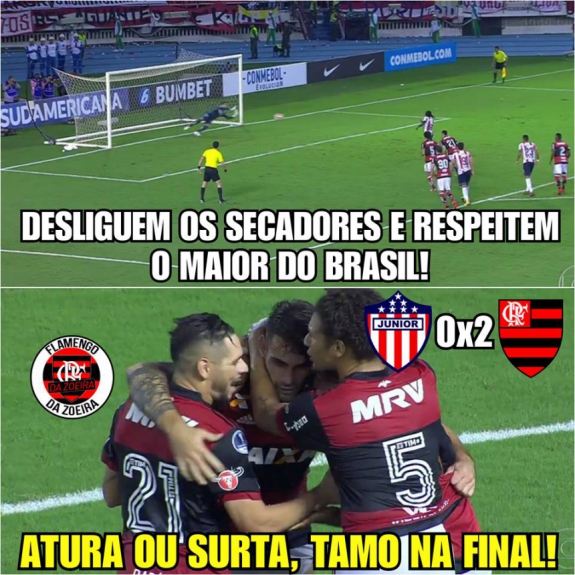 Flamenguistas vibram com vitória sobre o Junior Barranquilla e classificação para final da Copa Sulamericana