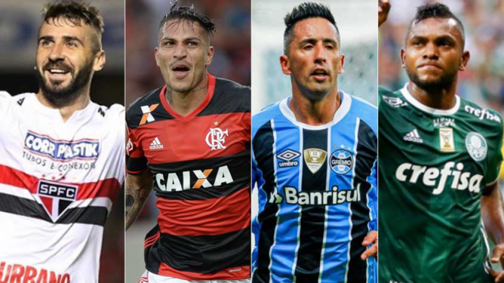 Montagem - Pratto, Guerrero, Barrios e Borja