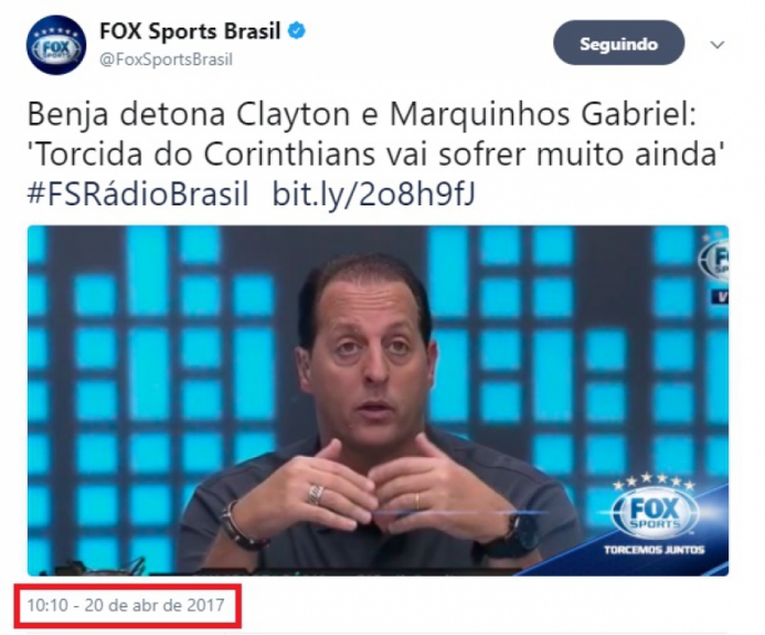 Em abril, Benja cornetou Clayton e Marquinhos Gabriel. O segundo teve papel fundamental na conquista do Brasileirão