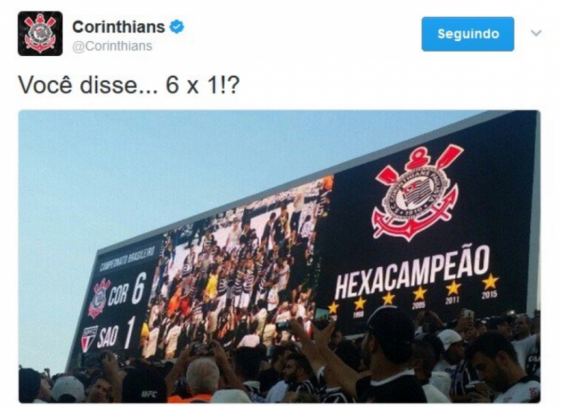 08/03/2017 - Após a classificação épica do Barcelona sobre o PSG, Corinthians provocou o São Paulo