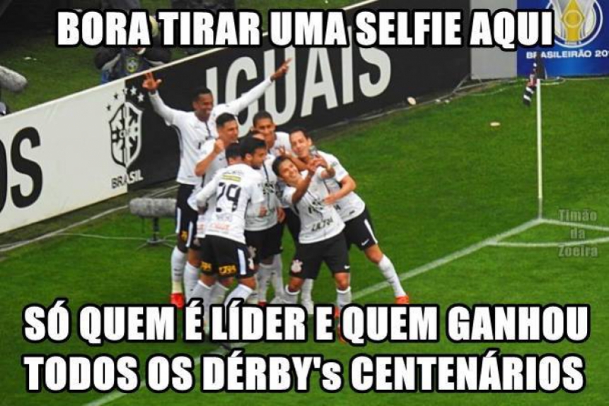 05/11/2017 - O Corinthians acabou ganhando o Dérbi, que teve até selfie de Romero