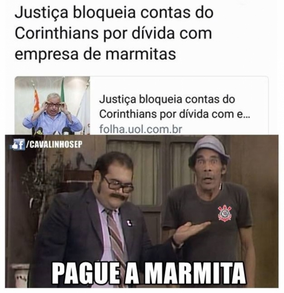 Corinthians não foi perdoado na web após polêmica com empresa de marmitas