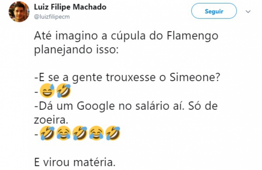 Possível consulta do Flamengo por Diego Simeone não foi perdoada na internet
