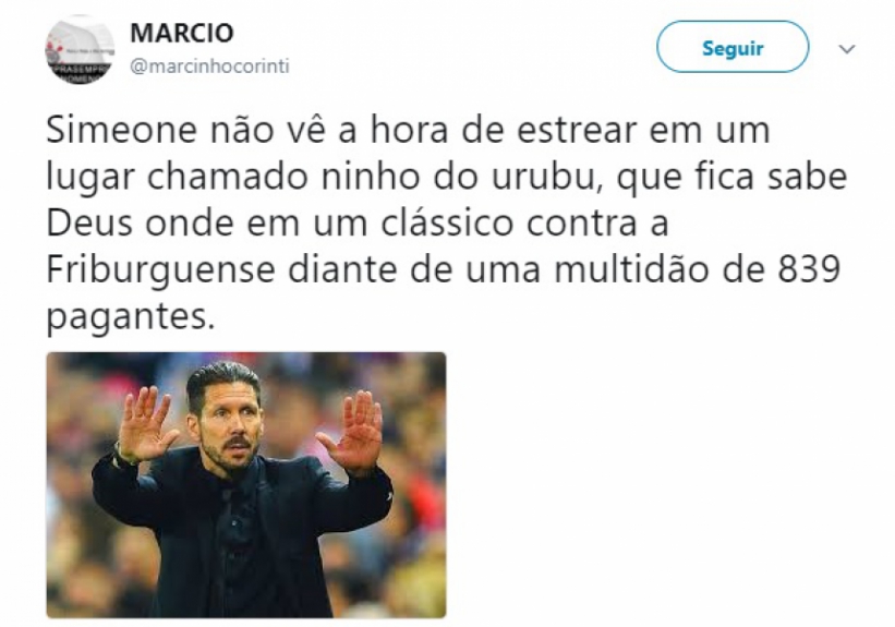 Possível consulta do Flamengo por Diego Simeone não foi perdoada na internet