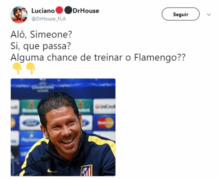 Possível consulta do Flamengo por Diego Simeone não foi perdoada na internet