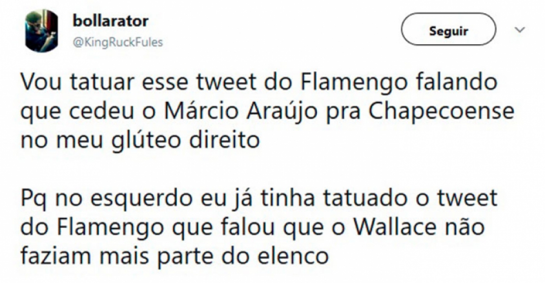 Nas redes sociais, flamenguistas comemoraram a saída de Márcio Araújo