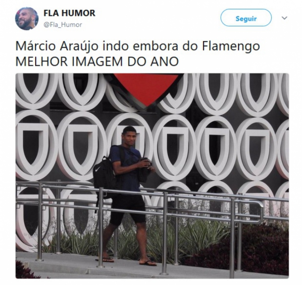 Nas redes sociais, flamenguistas comemoraram a saída de Márcio Araújo