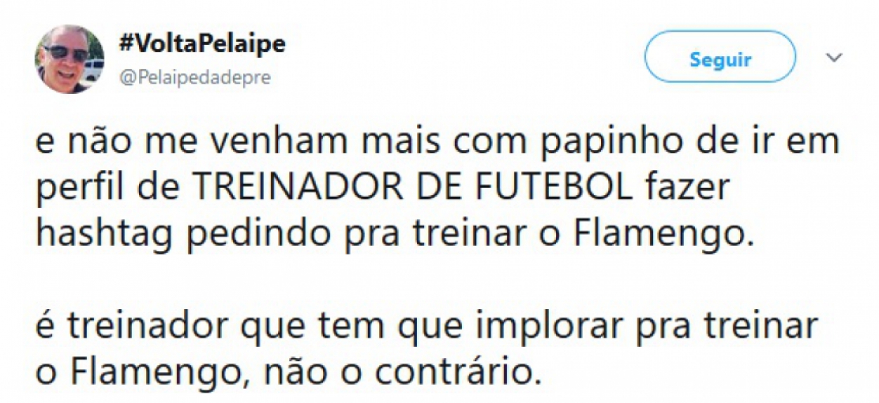 Torcedores do Flamengo usaram as redes sociais para criticar Rueda