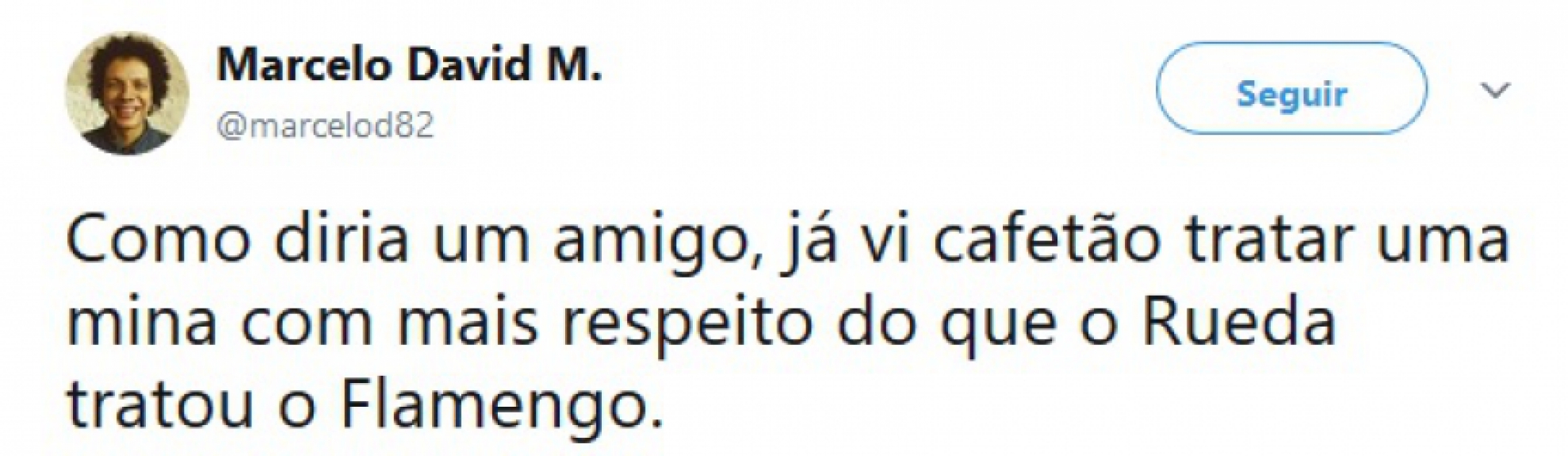 Torcedores do Flamengo usaram as redes sociais para criticar Rueda