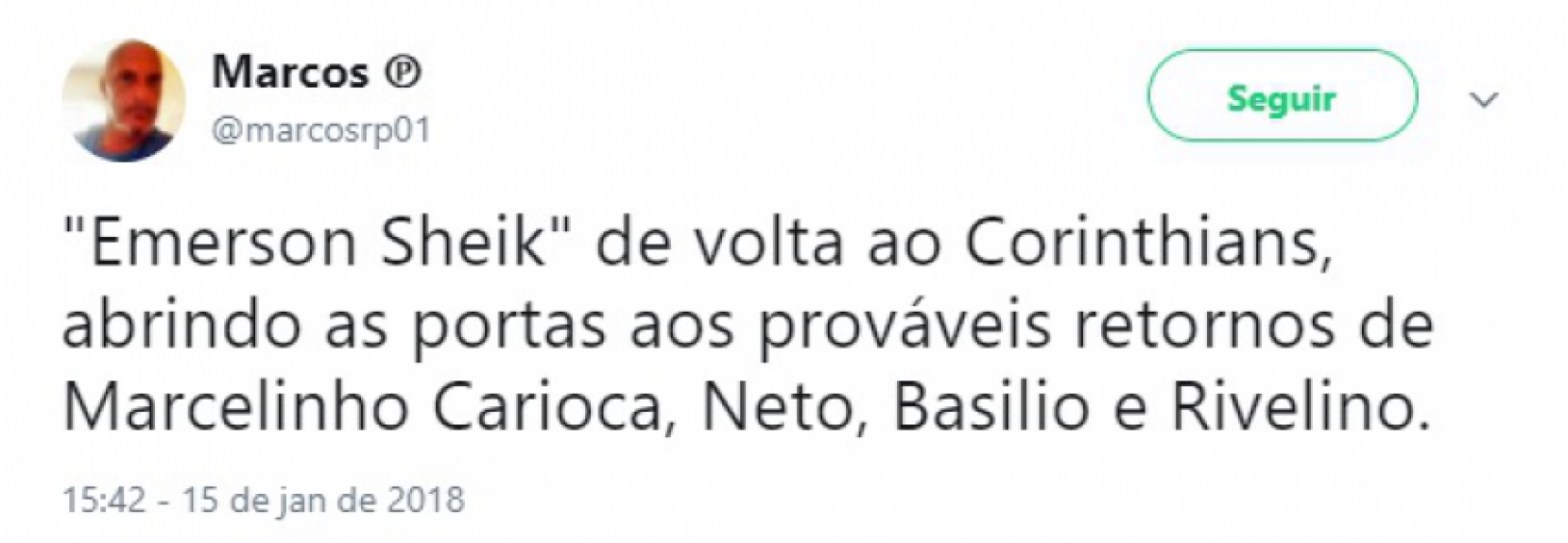 Rivais do Timão não perdoaram retorno de Emerson Sheik ao clube