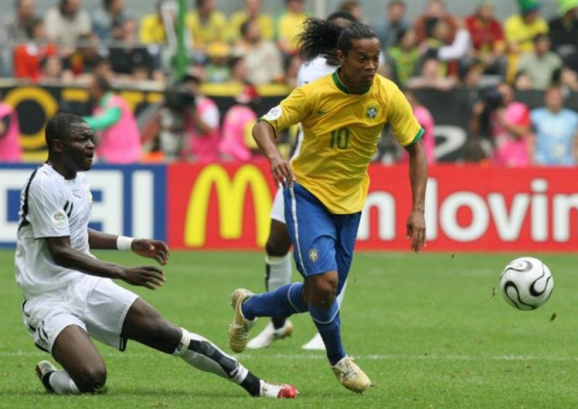 Ronaldinho na Copa de 2006 (Foto: John MacDougall/AFP)