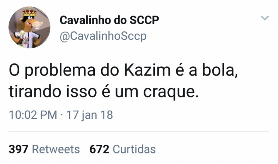 Kazim foi alvo de críticas e piadas após derrota do Corinthians na estreia do Paulistão