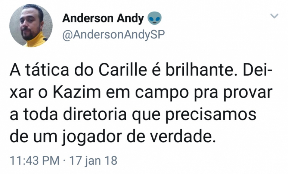Kazim foi alvo de críticas e piadas após derrota do Corinthians na estreia do Paulistão