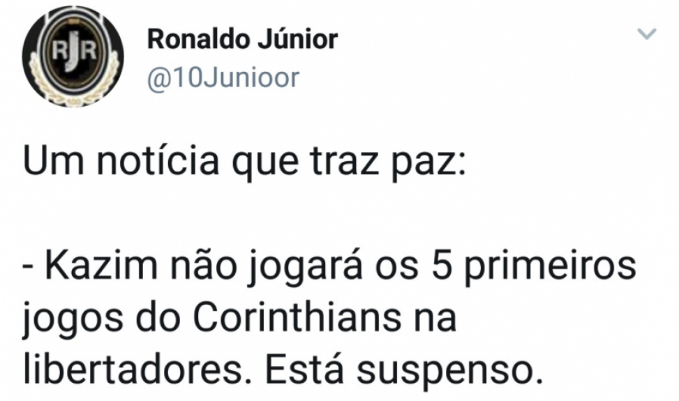 Kazim foi alvo de críticas e piadas após derrota do Corinthians na estreia do Paulistão