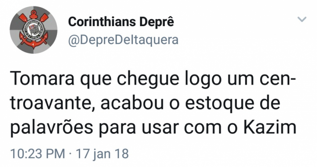 Kazim foi alvo de críticas e piadas após derrota do Corinthians na estreia do Paulistão