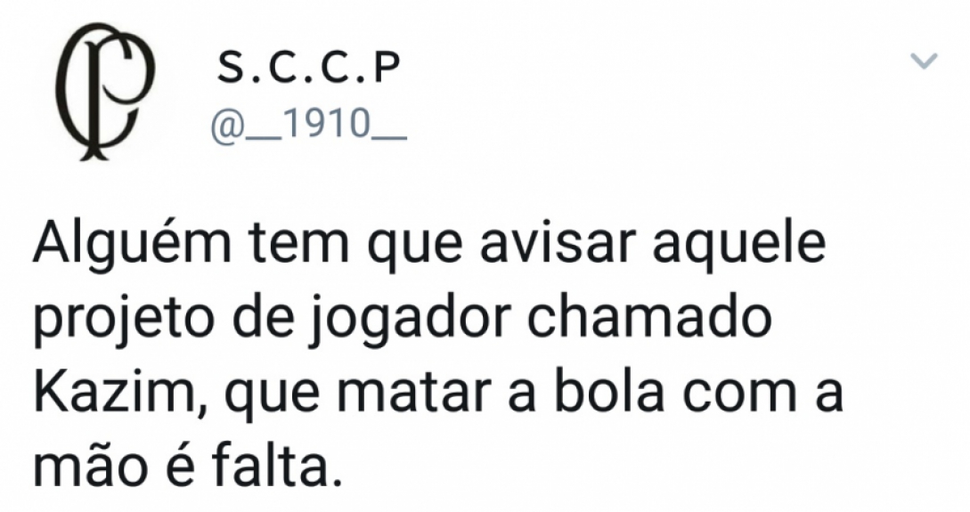 Kazim foi alvo de críticas e piadas após derrota do Corinthians na estreia do Paulistão