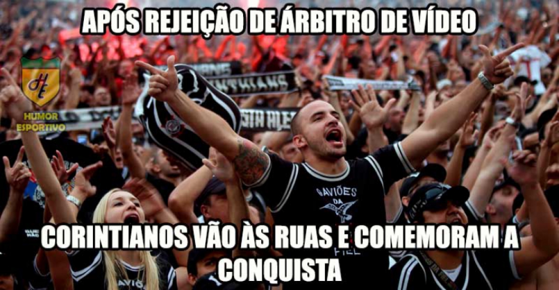 Torcedores rivais ironizam voto do Corinthians sobre o uso do VAR