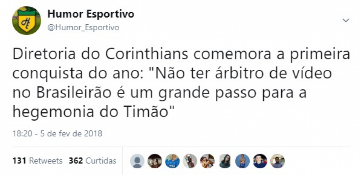 Torcedores rivais ironizam voto do Corinthians sobre o uso do VAR