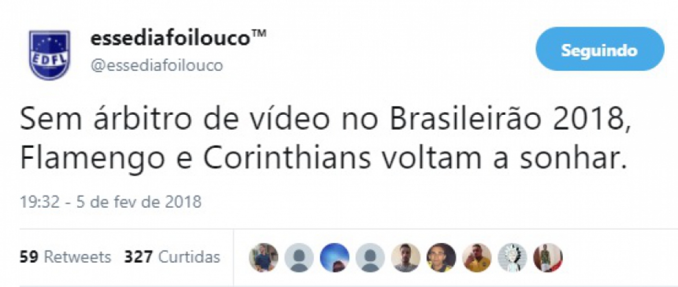 Torcedores rivais ironizam voto do Corinthians sobre o uso do VAR