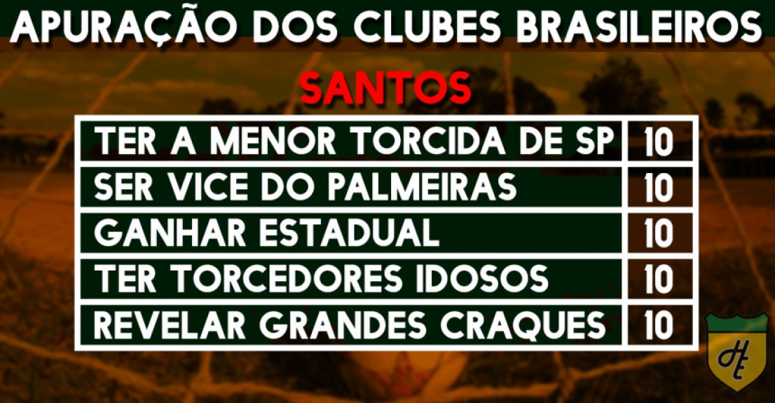 Apuração dos clubes - Santos