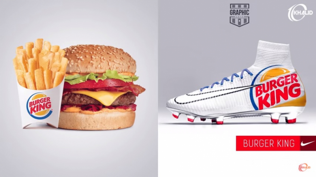 Chuteira personalizada do Burger King