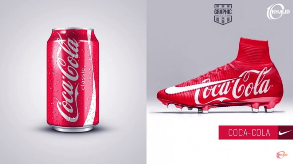 Chuteira personalizada da Coca-Cola
