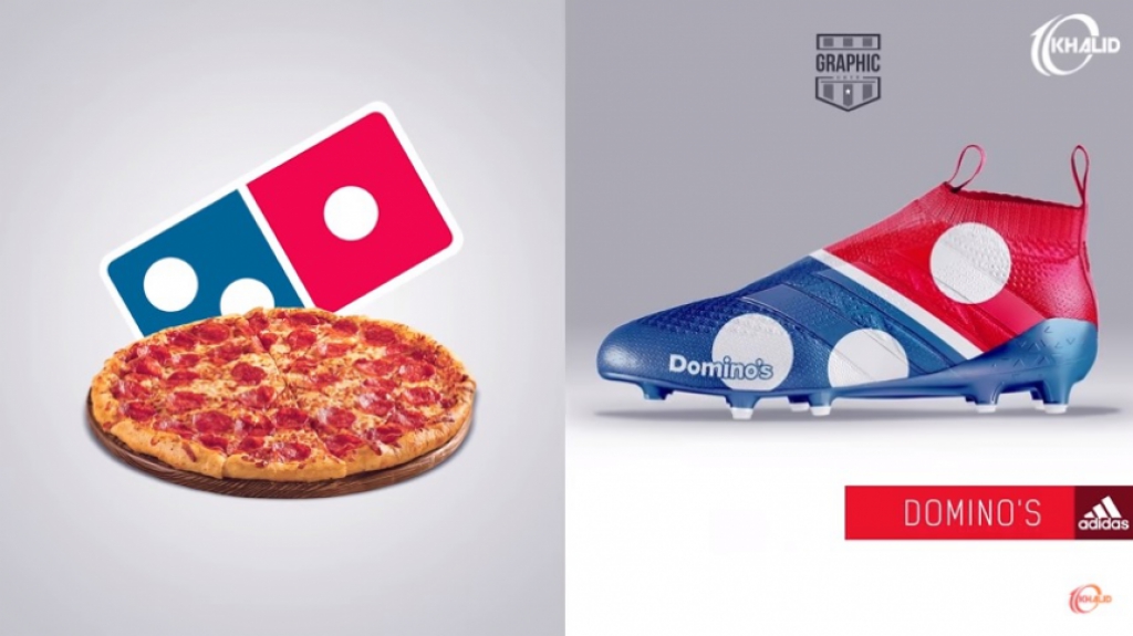 Chuteira personalizada da Domino's