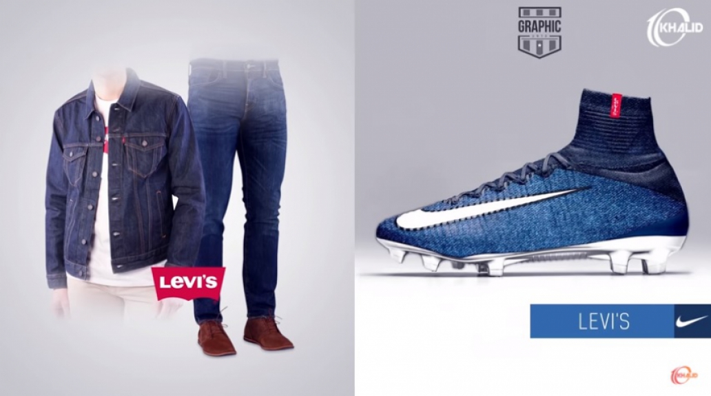 Chuteira personalizada da Levi's