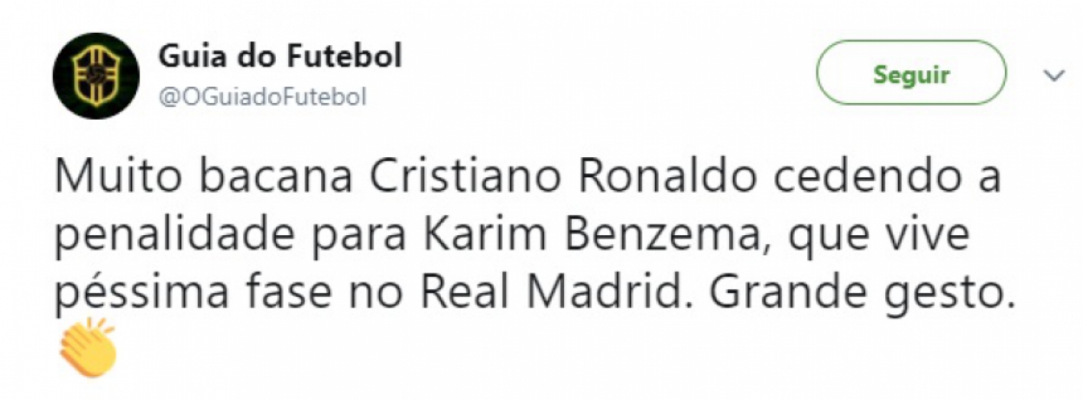 Na web, torcedores e jornalistas repercutiram a atitude de CR7