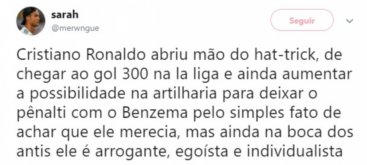Na web, torcedores e jornalistas repercutiram a atitude de CR7