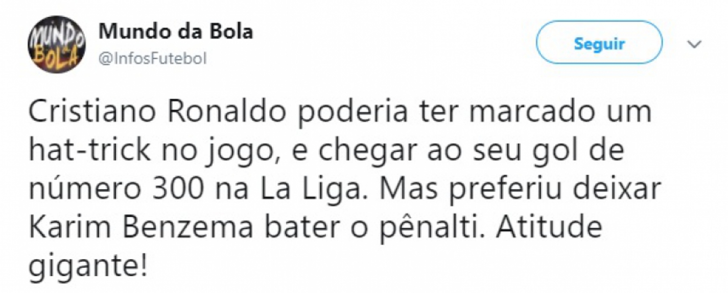 Na web, torcedores e jornalistas repercutiram a atitude de CR7
