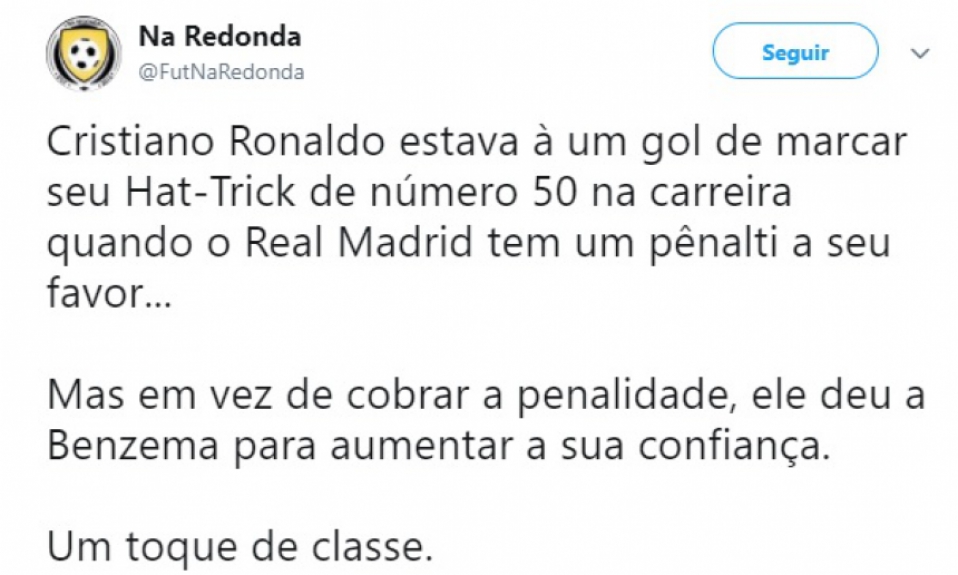 Na web, torcedores e jornalistas repercutiram a atitude de CR7