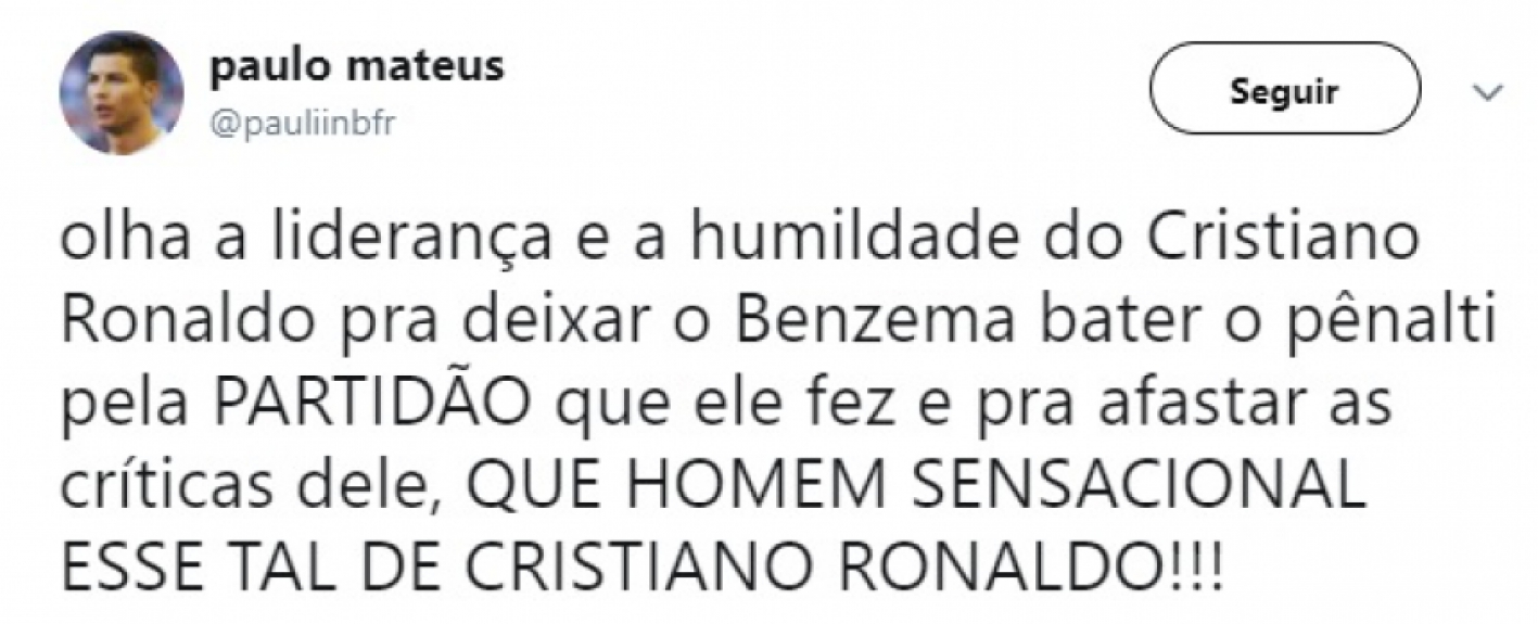 Na web, torcedores e jornalistas repercutiram a atitude de CR7