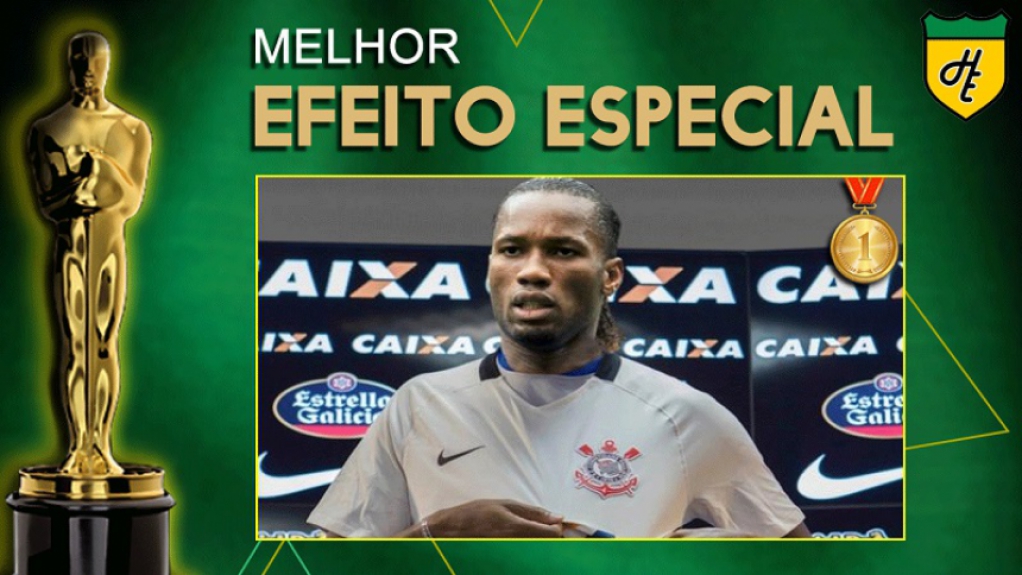 Efeito especial: Drogba com a camisa do Corinthians