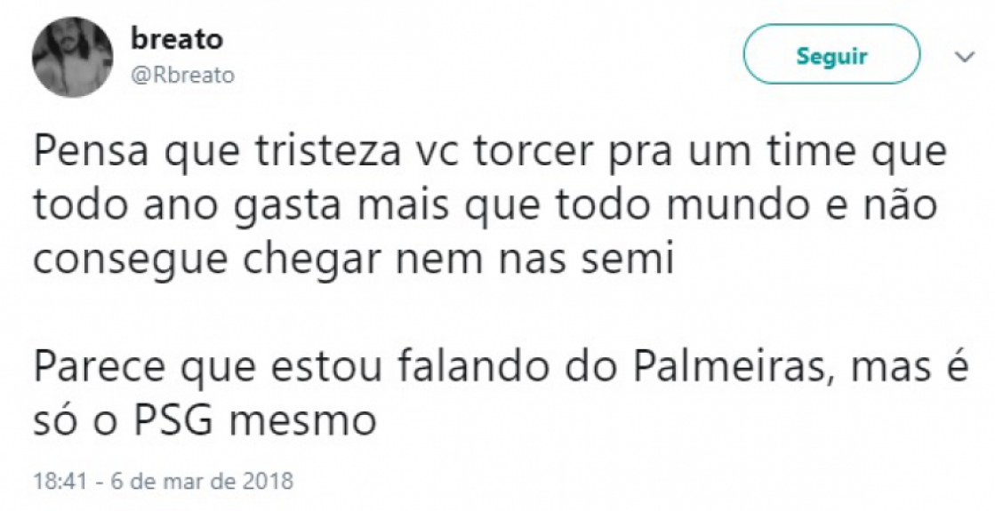 Rivais comparam PSG ao Palmeiras