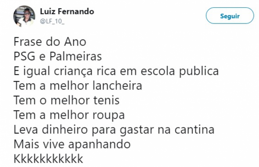 Rivais comparam PSG ao Palmeiras