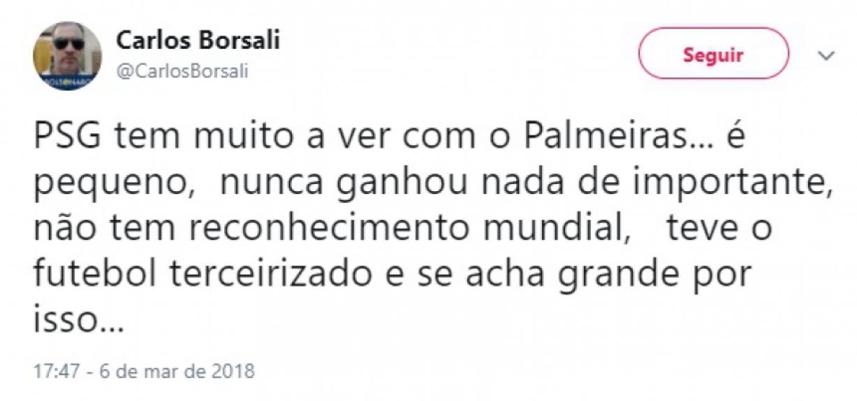 Rivais comparam PSG ao Palmeiras