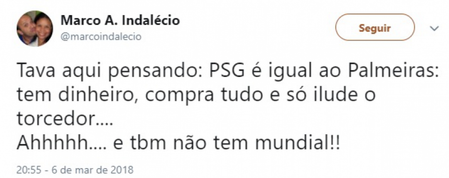 Rivais comparam PSG ao Palmeiras