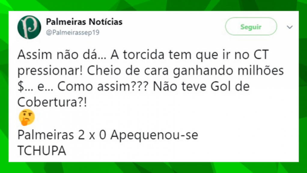 Torcedores do Palmeiras brincam após vitória sobre o São Paulo