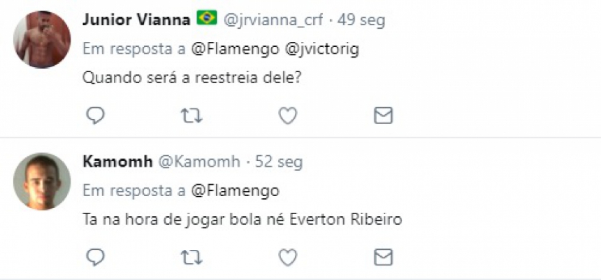 Rubro-negros aproveitaram post de parabéns para cornetar Éverton Ribeiro