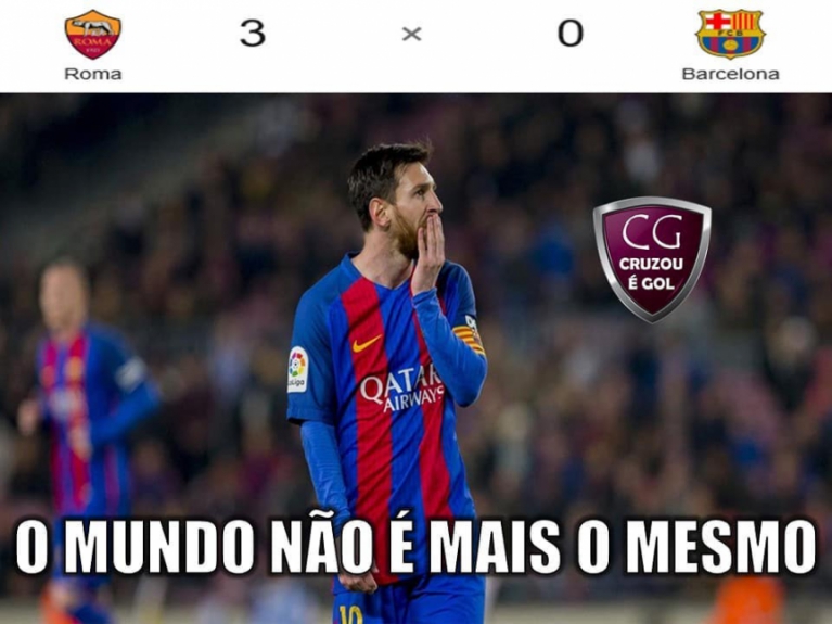 Zoações ao Barcelona tomaram conta da web após eliminação da Liga dos Campeões