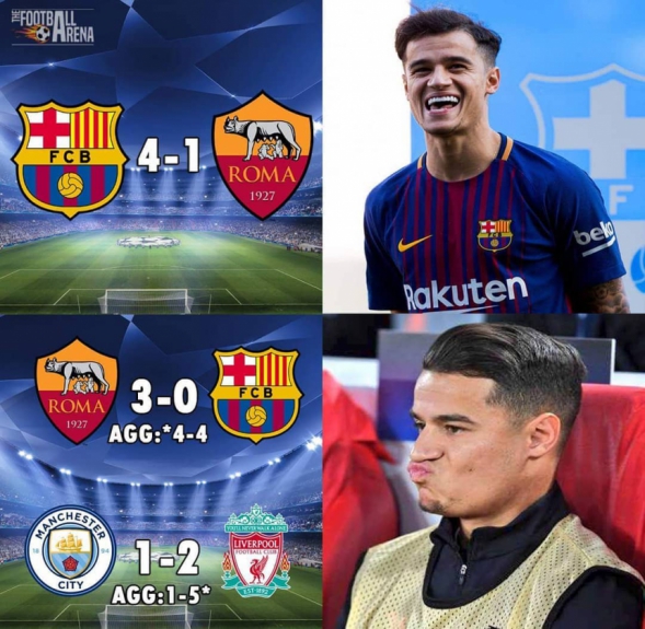 Zoações ao Barcelona tomaram conta da web após eliminação da Liga dos Campeões