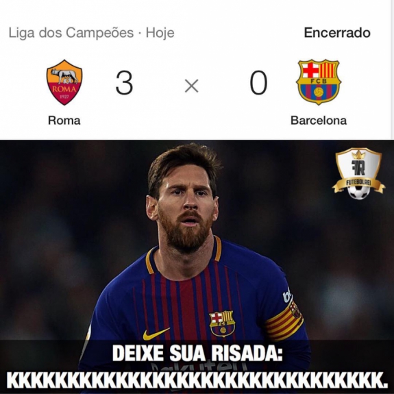 Zoações ao Barcelona tomaram conta da web após eliminação da Liga dos Campeões