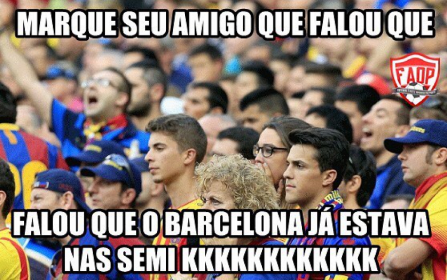 Zoações ao Barcelona tomaram conta da web após eliminação da Liga dos Campeões